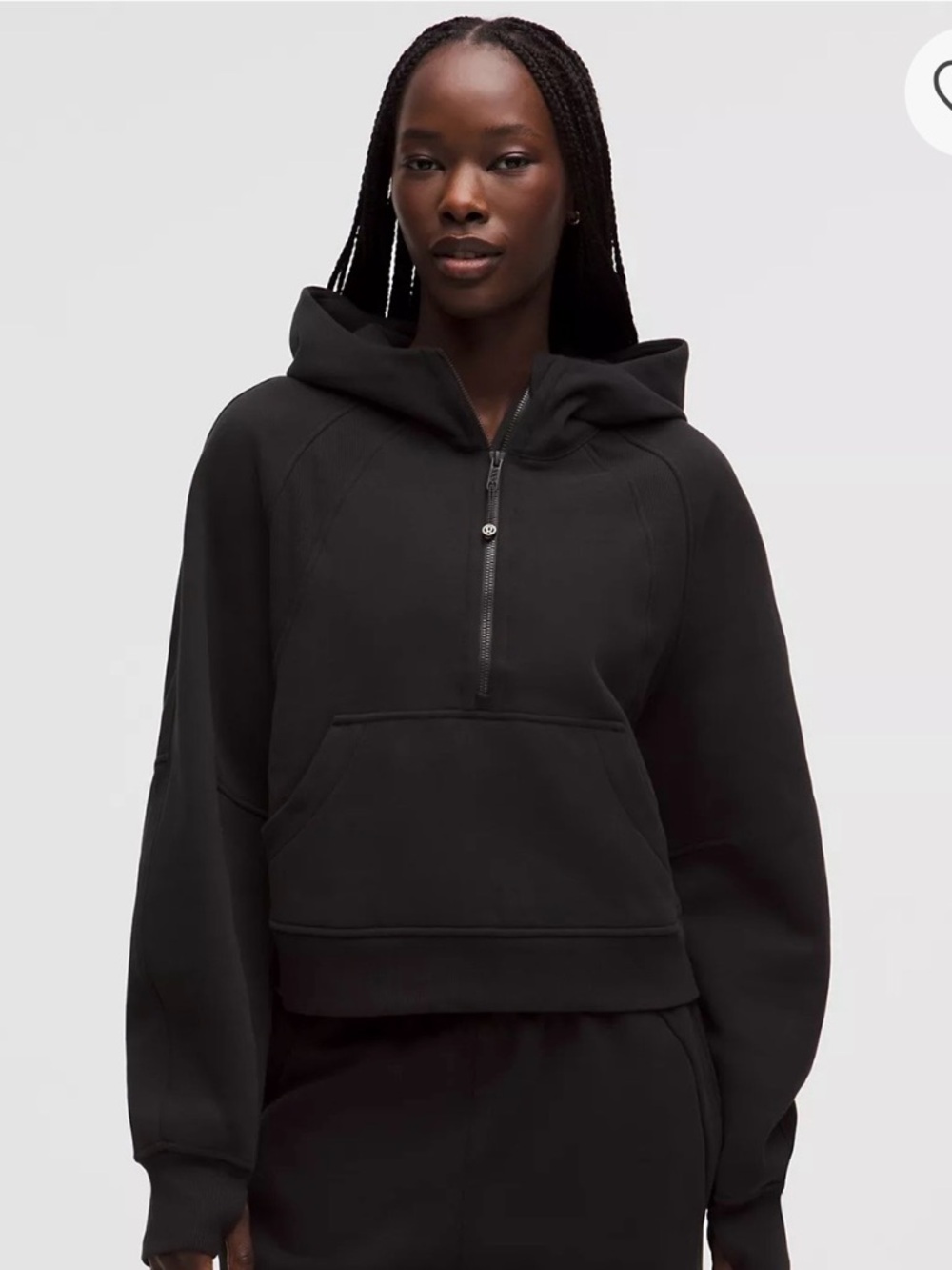 Lululemon Scuba 1/2 Half Zip
Hoodie Black Cropped
Women's XS/S